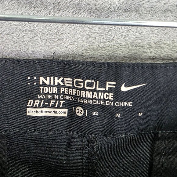 Mens Black Nike Golf Tour Performance Dri Fit Shorts Polyester Stretch Size 32 - Picture 3 of 10